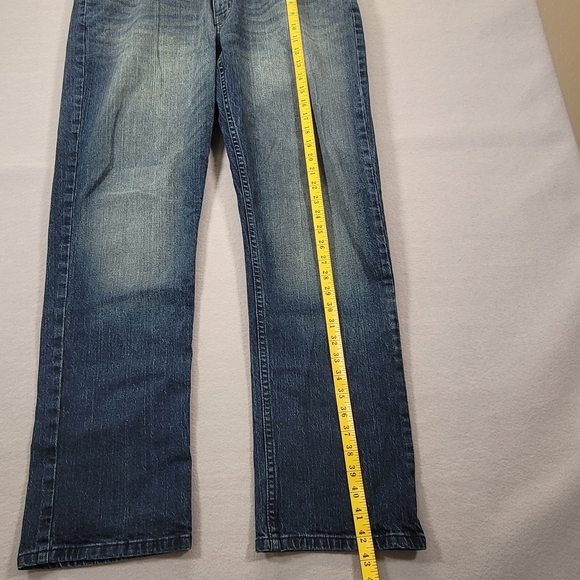 G George Jeans Mens Size 38 x 32 Athletic Distressed Denim Stretch Medium Wash - Picture 3 of 16